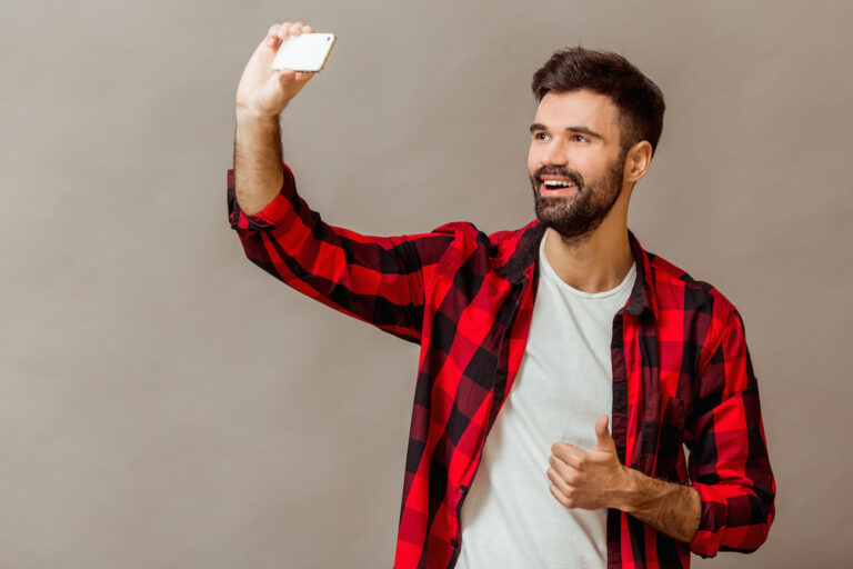 Man talking a selfie